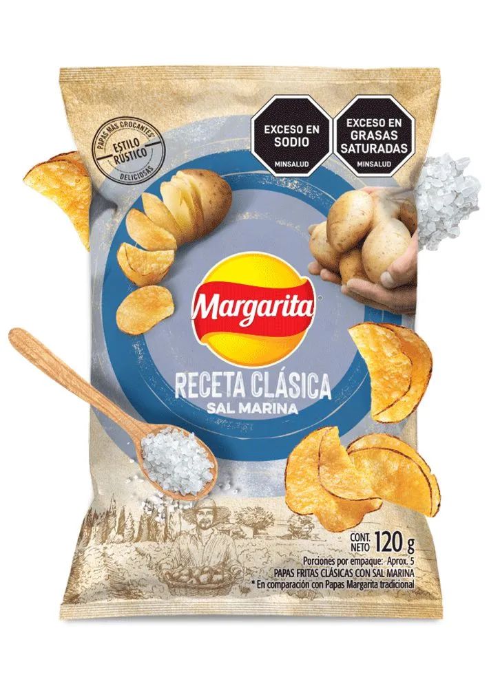 PAPAS MARGARITA RECETA CLASICA SAL MARINA FAMILIAR