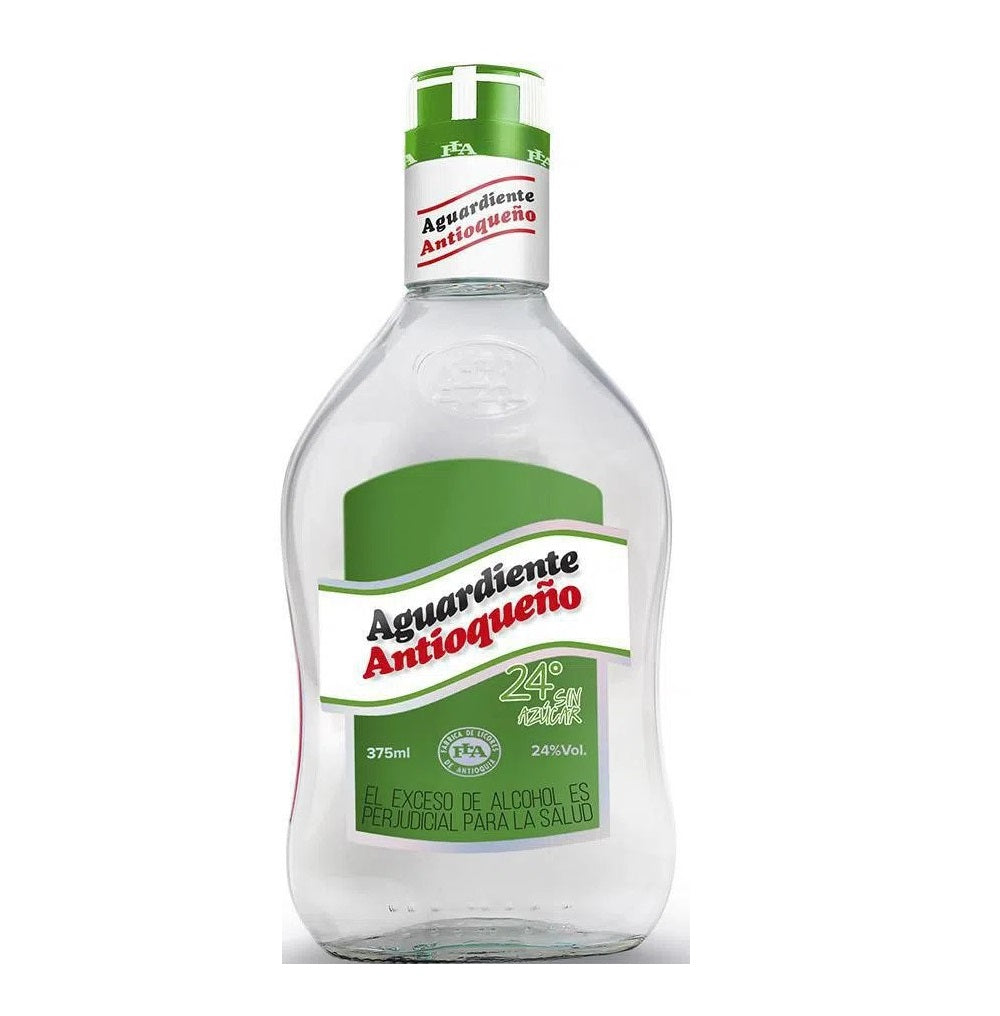 AGUARDIENTE SIN AZUCAR  24 GRADOS MEDIA 375