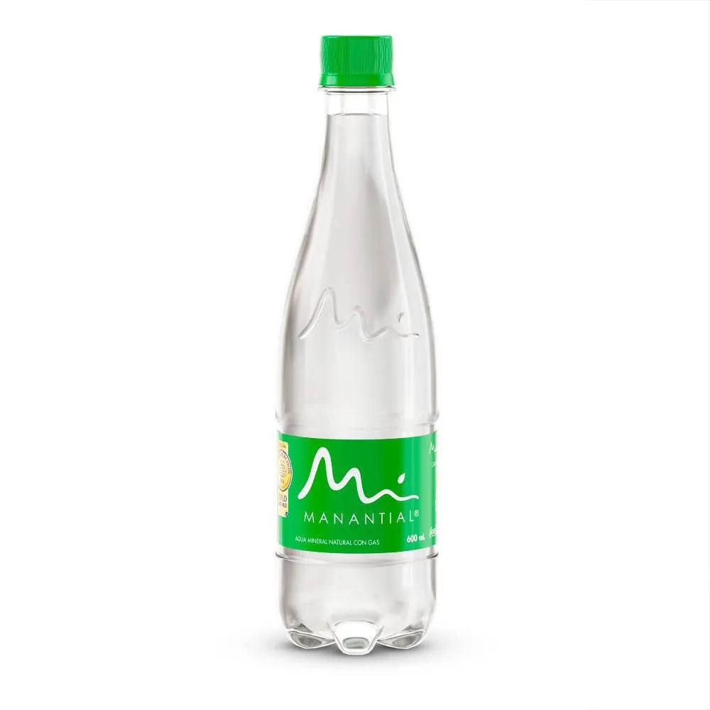 AGUA MANANTIAL CON GAS 600 ML