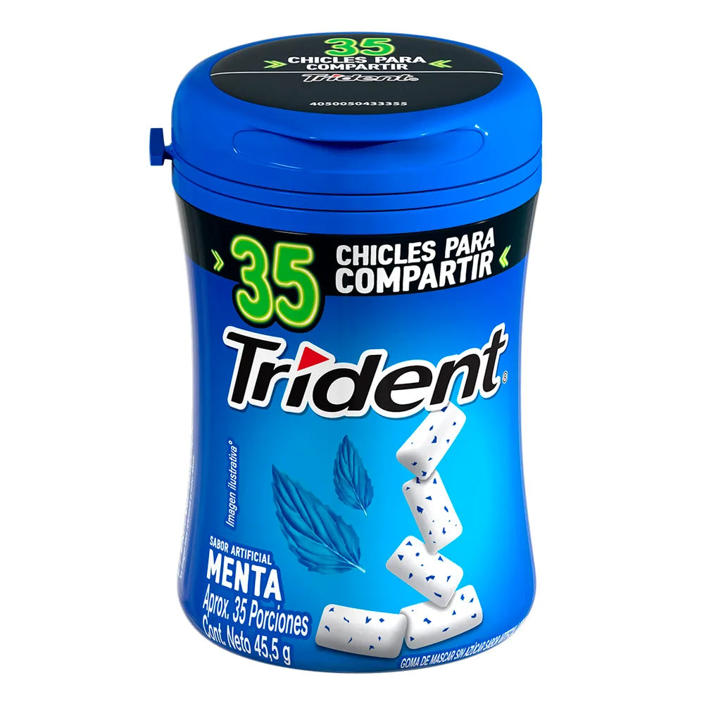TARRO CHICLE TRIDENT MENTA X35 UNDS