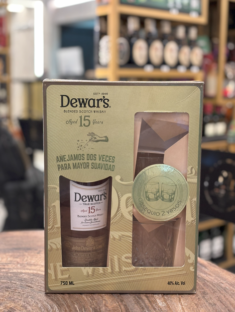 OFERTA DEWARS 15 AÑOS (+ 2 VASOS) (GRATIS)