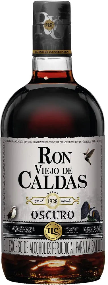 RON VIEJO DE CALDAS OSCURO BOTELLA.
