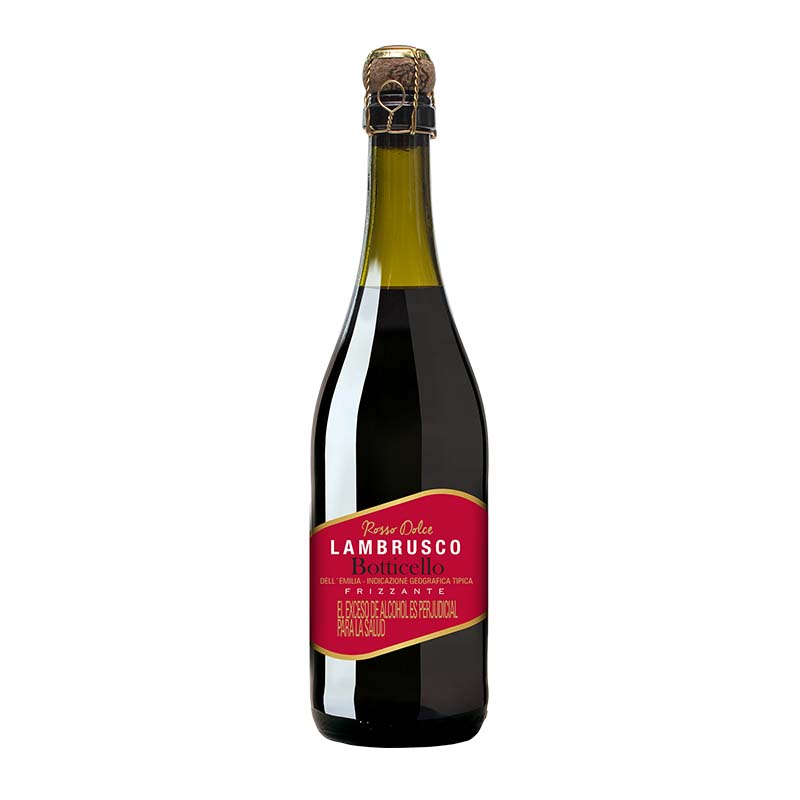 VINO LAMBRUSCO BOTTICELLO ROSSSO DOLCE BOTELLA 750ML