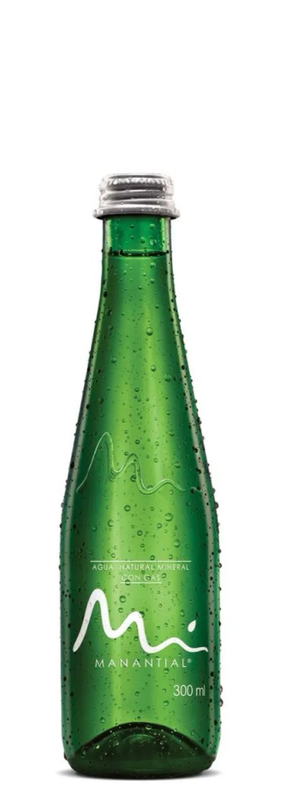 AGUA MANANTIAL CON GAS VIDRIO 300 ML