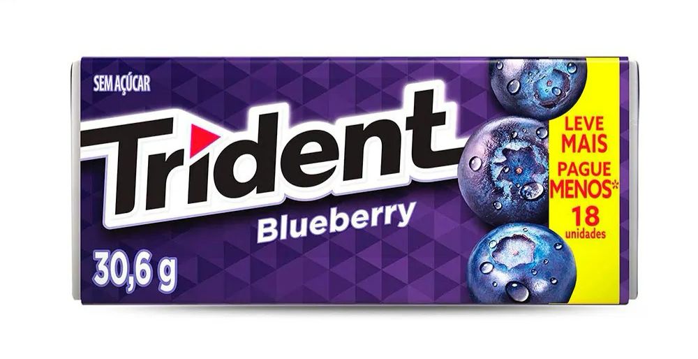 CHICLE TRIDENT MORA AZUL X18 UNDS