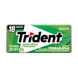 CHICLE TRIDENT YERBABUENA X18 UNDS